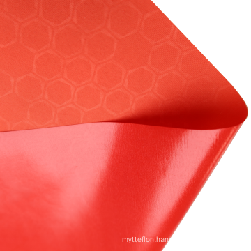 Red Color Football Grid Design TPU Laminated 75D Polyester Fabric Used For Inflatable Waterproof Products